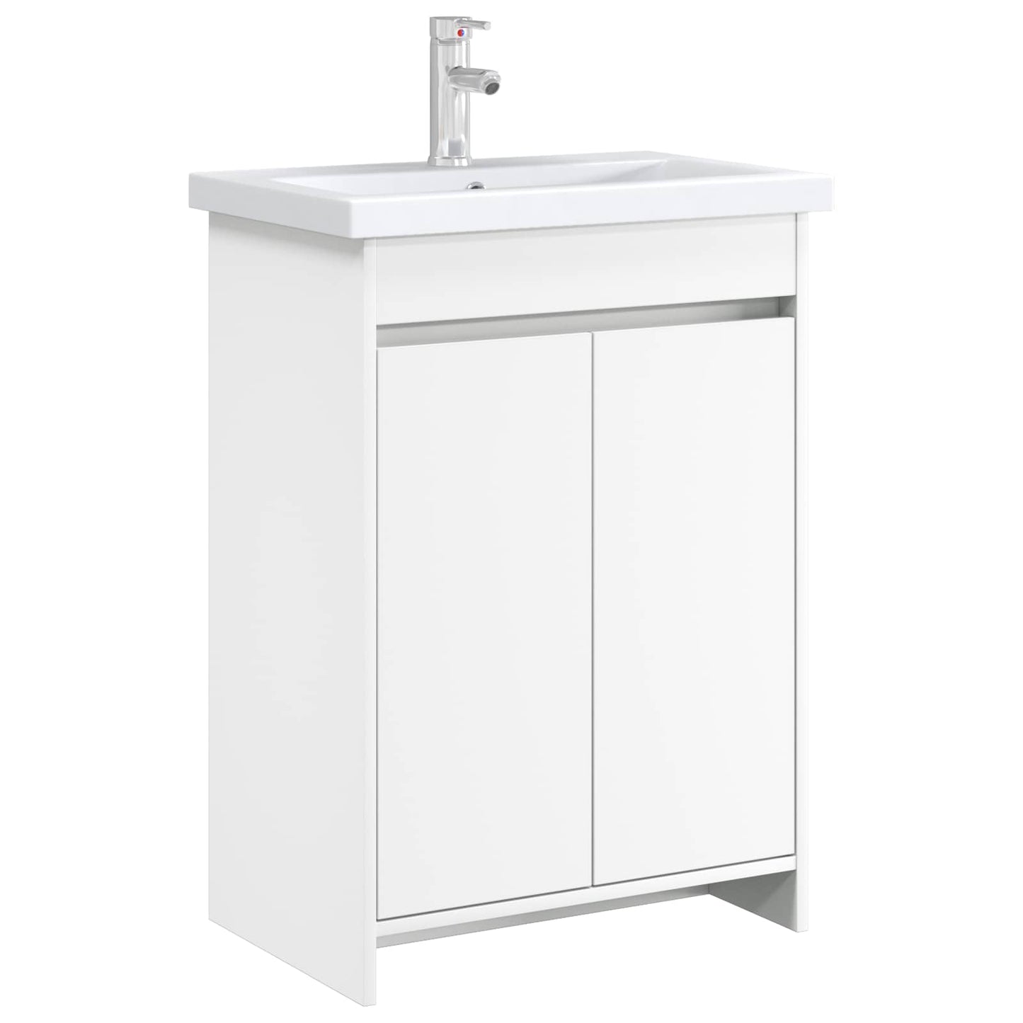 Badkamer Onder Wasbak Kast Wit 56 x 37,5 x 81 cm Bewerkt hout is nu te koop bij PeponiXL, paradijselijk wonen!