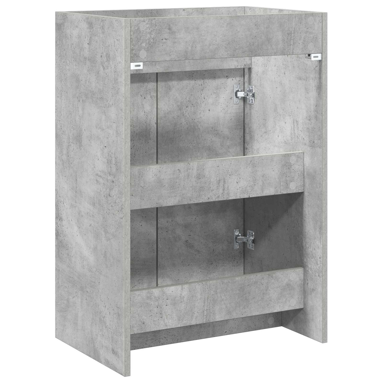 Badkamer Onder Wasbak Kast Betongrijs 56 x 37,5 x 81 cm is nu te koop bij PeponiXL, paradijselijk wonen!