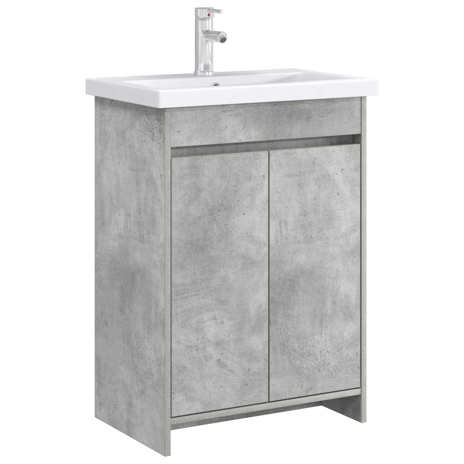 Badkamer Onder Wasbak Kast Betongrijs 56 x 37,5 x 81 cm is nu te koop bij PeponiXL, paradijselijk wonen!