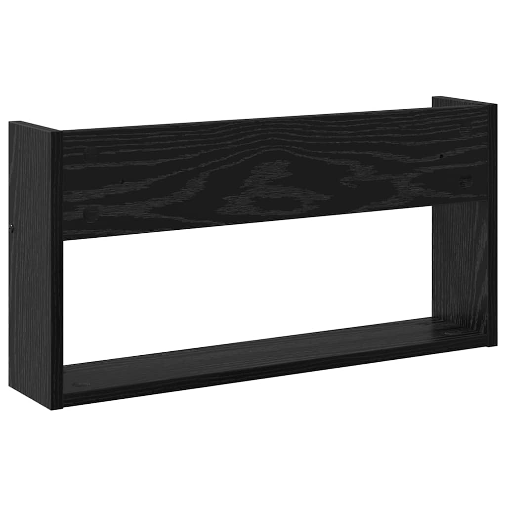 Tijdschrift Rek Zwart Eiken 60 x 12 x 30 cm Bewerkt hout is nu te koop bij PeponiXL, paradijselijk wonen!