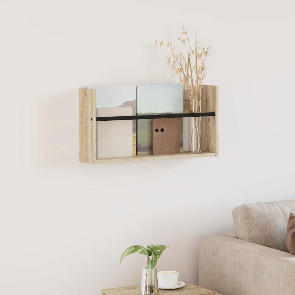 Tijdschrift Rek Sonoma Eiken 60 x 12 x 30 cm Bewerkt hout is nu te koop bij PeponiXL, paradijselijk wonen!