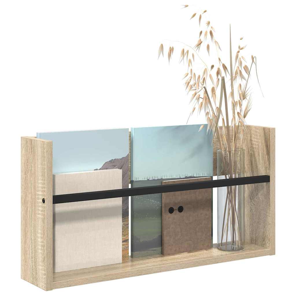 Tijdschrift Rek Sonoma Eiken 60 x 12 x 30 cm Bewerkt hout is nu te koop bij PeponiXL, paradijselijk wonen!