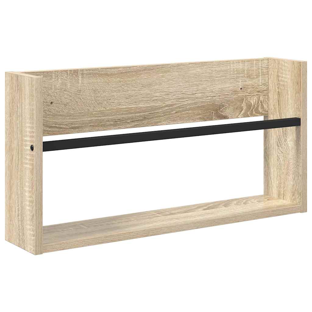 Tijdschrift Rek 2 pcs Sonoma Eiken 60 x 12 x 30 cm Bewerkt hout is nu te koop bij PeponiXL, paradijselijk wonen!