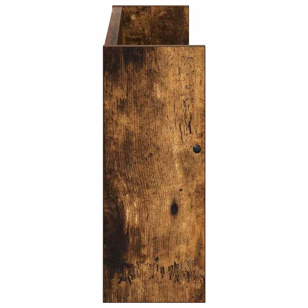 Tijdschrift Rek met plank 2 pcs Gerookt eiken 60 x 12 x 30 cm is nu te koop bij PeponiXL, paradijselijk wonen!