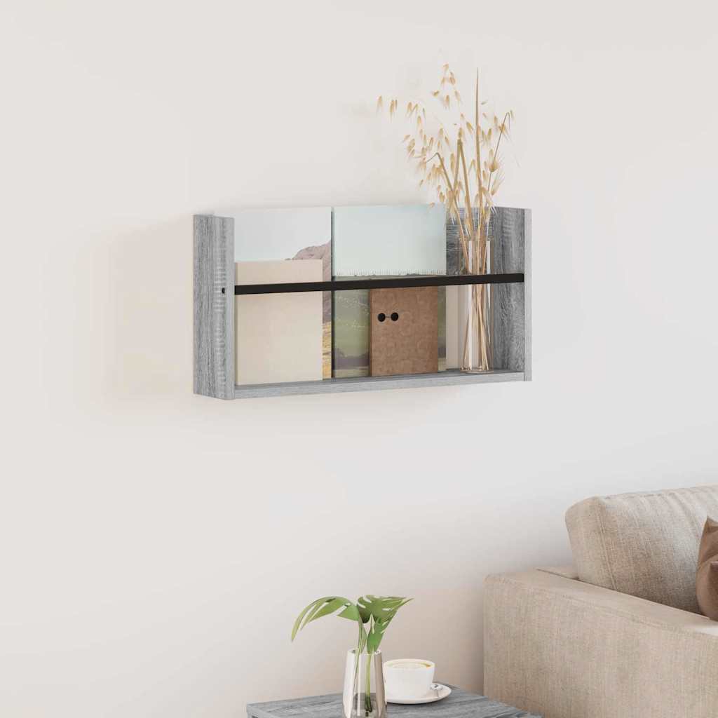 Tijdschrift Rek Grijs Sonoma 60 x 12 x 30 cm Bewerkt hout is nu te koop bij PeponiXL, paradijselijk wonen!