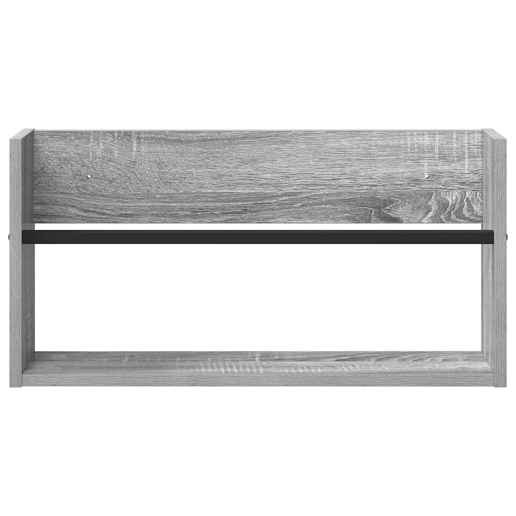 Tijdschrift Rek 2 pcs Grijs Sonoma 60 x 12 x 30 cm Bewerkt hout is nu te koop bij PeponiXL, paradijselijk wonen!