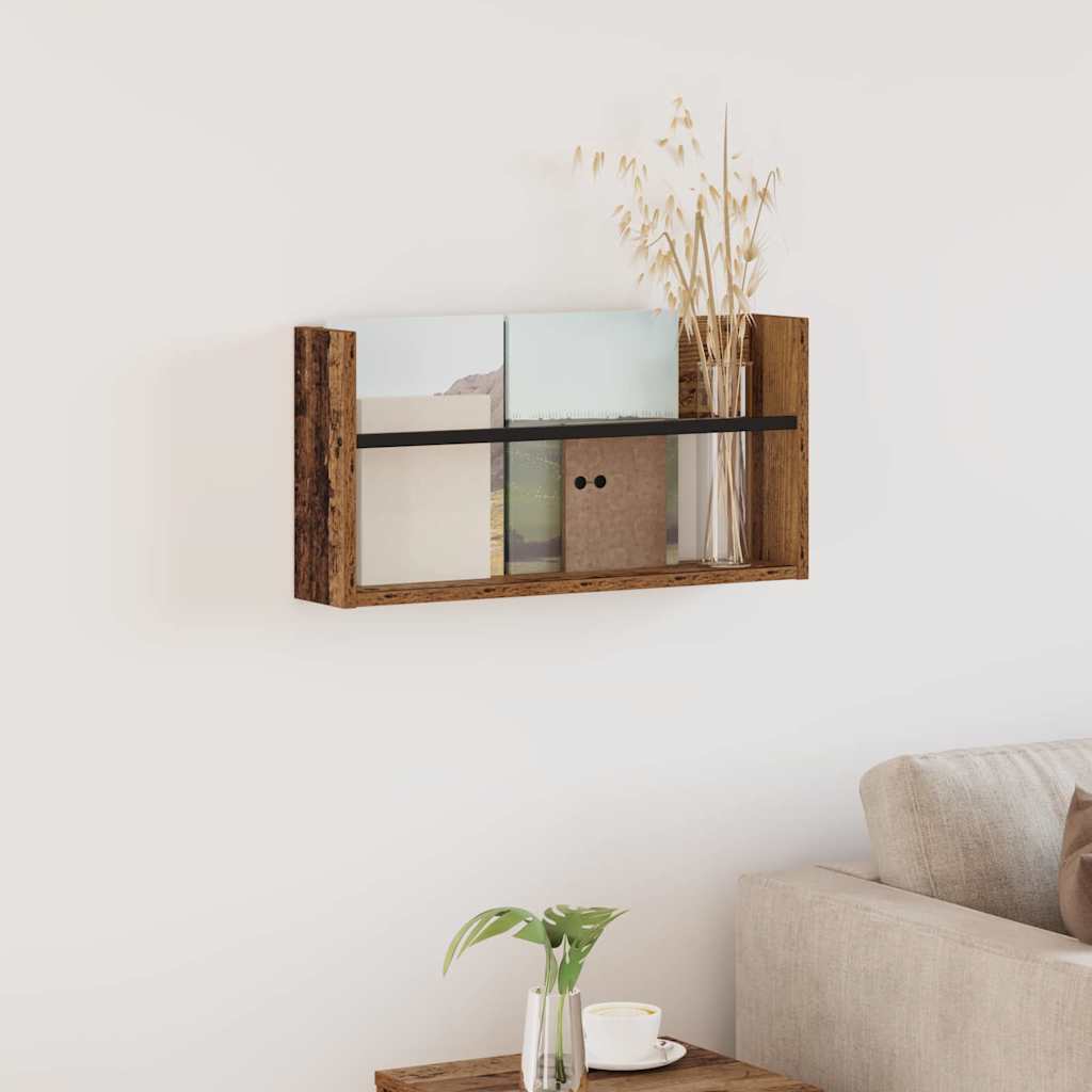 Tijdschrift Rek met plank Oudhout 60 x 12 x 30 cm Bewerkt hout is nu te koop bij PeponiXL, paradijselijk wonen!