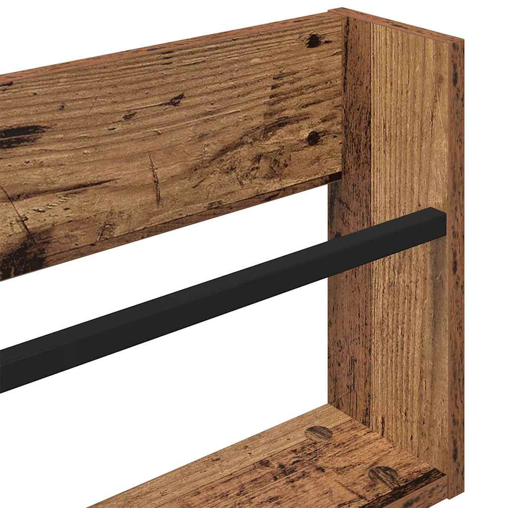 Tijdschrift Rek 2 pcs Oudhout 60 x 12 x 30 cm Bewerkt hout is nu te koop bij PeponiXL, paradijselijk wonen!