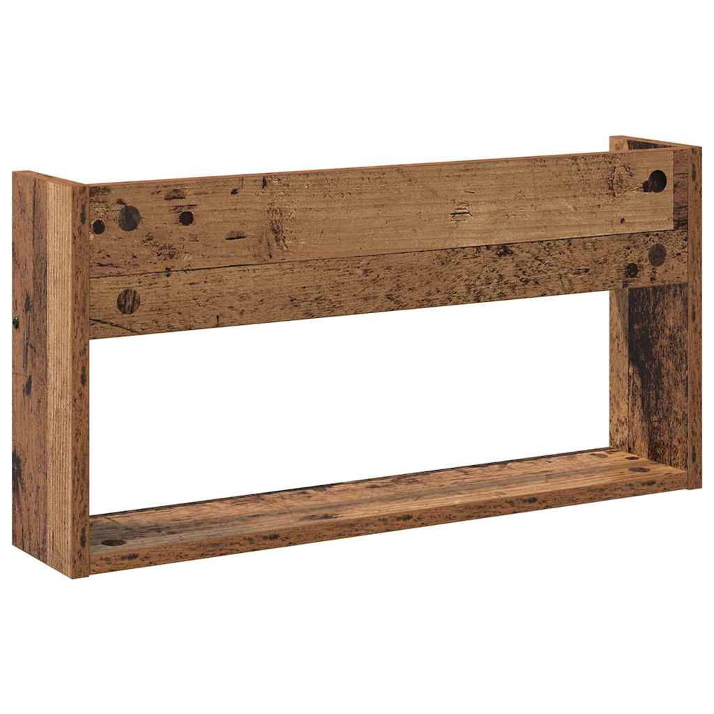 Tijdschrift Rek 2 pcs Oudhout 60 x 12 x 30 cm Bewerkt hout is nu te koop bij PeponiXL, paradijselijk wonen!