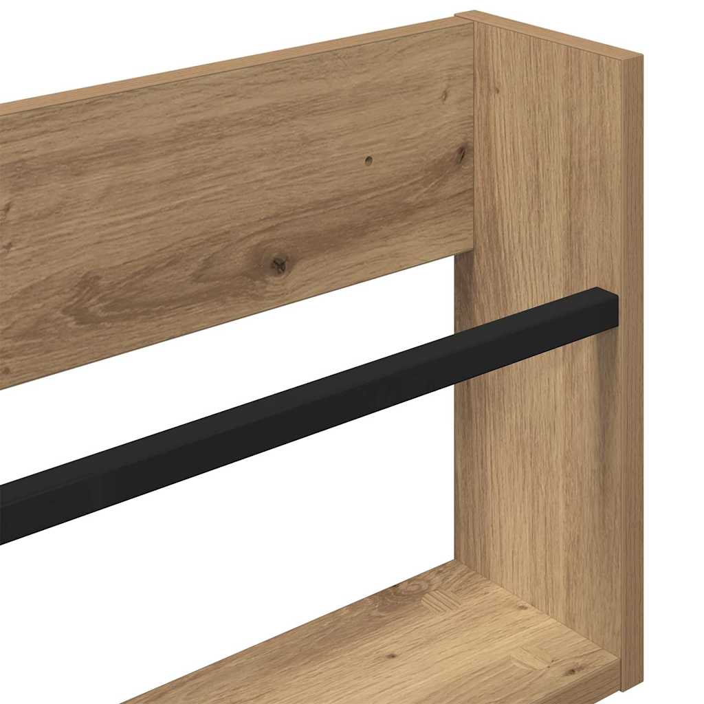 Tijdschrift Rek Artisan Eiken 60 x 12 x 30 cm Bewerkt hout is nu te koop bij PeponiXL, paradijselijk wonen!