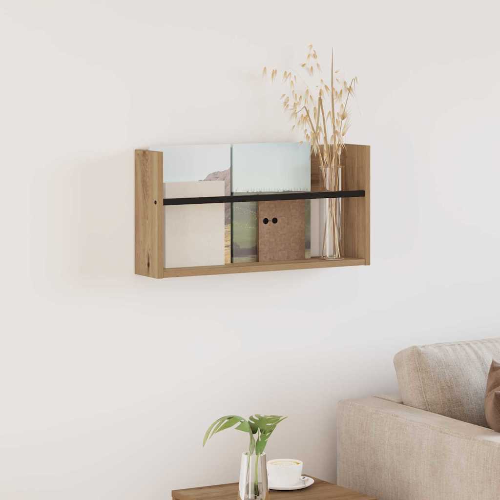 Tijdschrift Rek Artisan Eiken 60 x 12 x 30 cm Bewerkt hout is nu te koop bij PeponiXL, paradijselijk wonen!