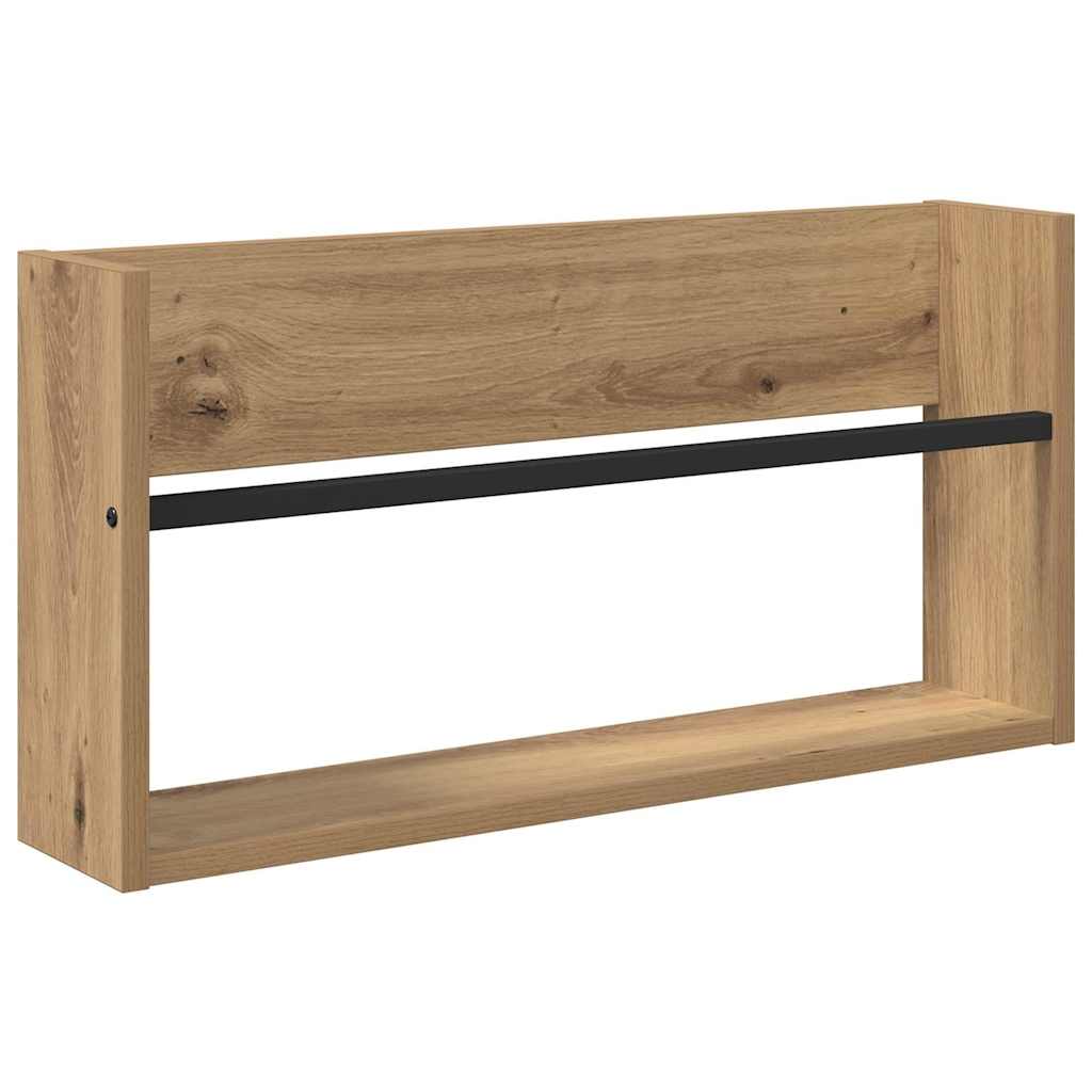 Tijdschrift Rek met plank 2 pcs Artisan Eiken 60 x 12 x 30 cm is nu te koop bij PeponiXL, paradijselijk wonen!