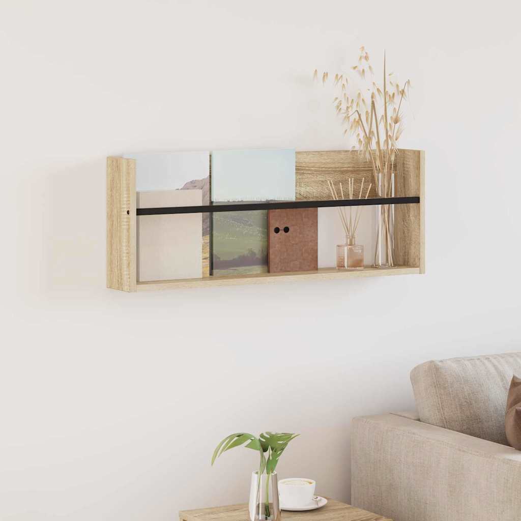 Tijdschrift Rek Sonoma Eiken 80 x 12 x 30 cm Bewerkt hout is nu te koop bij PeponiXL, paradijselijk wonen!