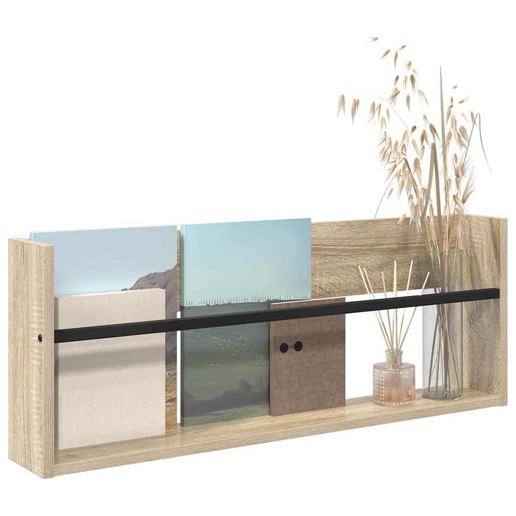 Tijdschrift Rek Sonoma Eiken 80 x 12 x 30 cm Bewerkt hout is nu te koop bij PeponiXL, paradijselijk wonen!