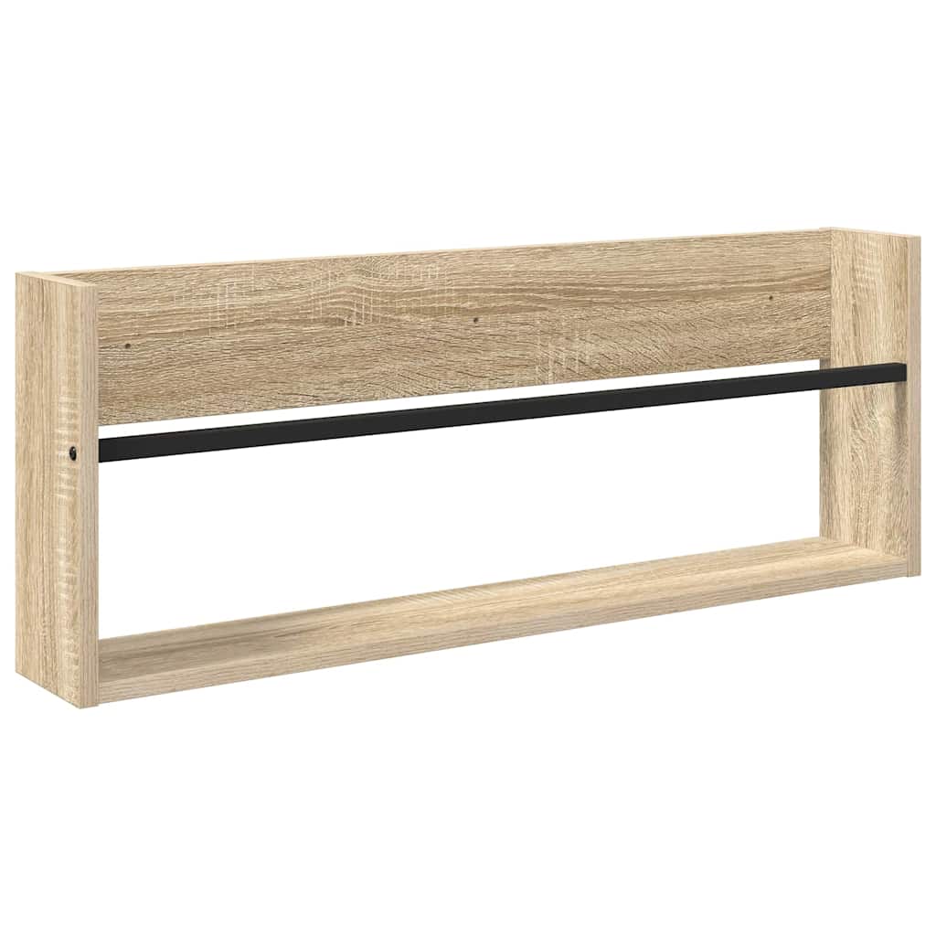 Tijdschrift Rek 2 pcs Sonoma Eiken 80 x 12 x 30 cm Bewerkt hout is nu te koop bij PeponiXL, paradijselijk wonen!