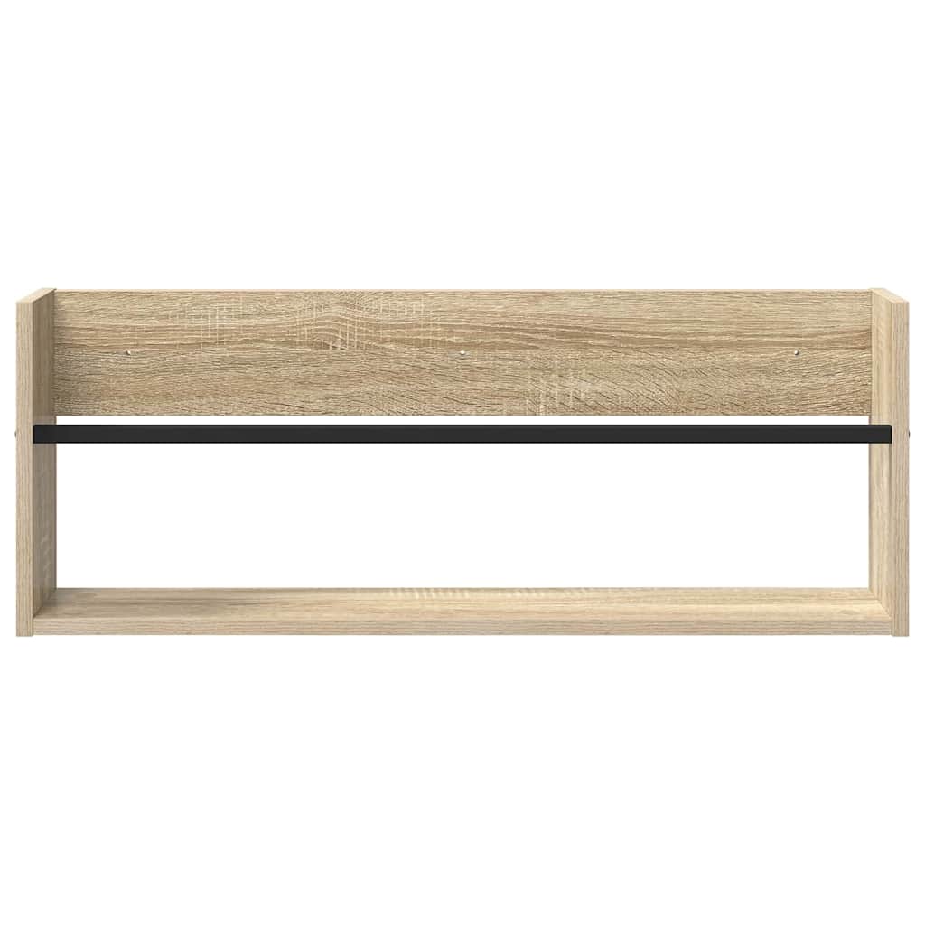 Tijdschrift Rek 2 pcs Sonoma Eiken 80 x 12 x 30 cm Bewerkt hout is nu te koop bij PeponiXL, paradijselijk wonen!
