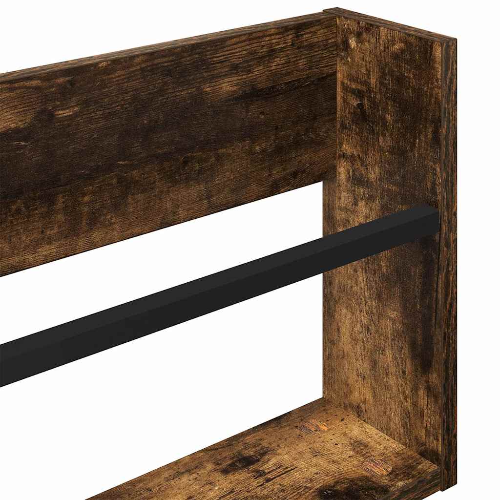 Tijdschrift Rek Gerookt eiken 80 x 12 x 30 cm Bewerkt hout is nu te koop bij PeponiXL, paradijselijk wonen!