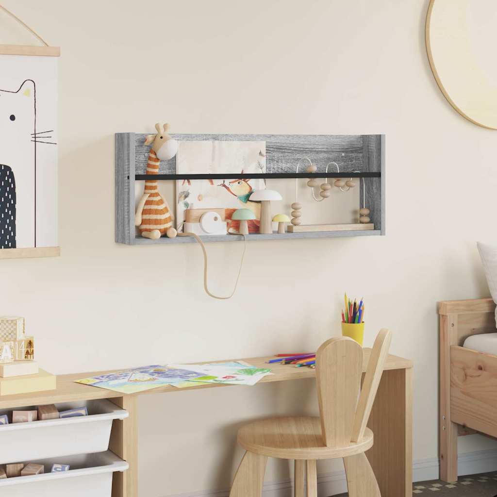 Tijdschrift Rek Grijs Sonoma 80 x 12 x 30 cm Bewerkt hout is nu te koop bij PeponiXL, paradijselijk wonen!