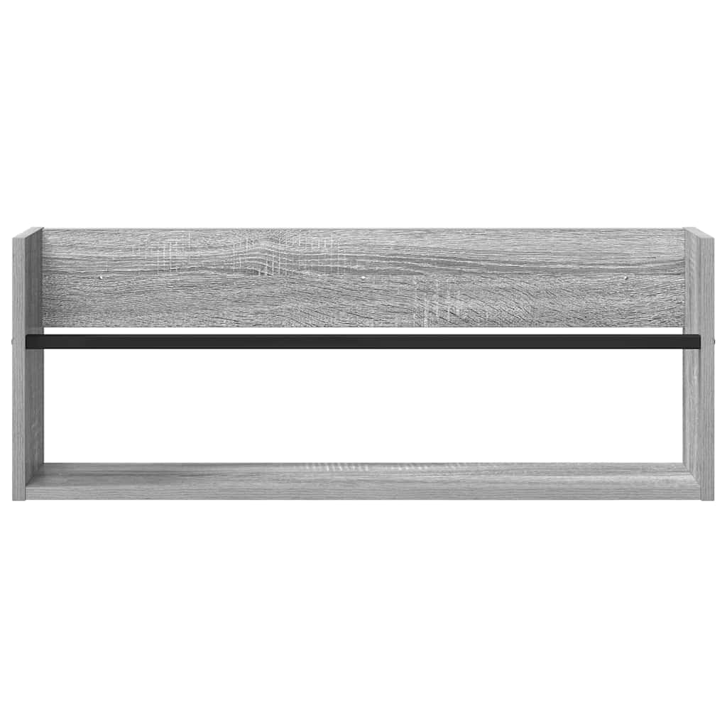 Tijdschrift Rek Grijs Sonoma 80 x 12 x 30 cm Bewerkt hout is nu te koop bij PeponiXL, paradijselijk wonen!