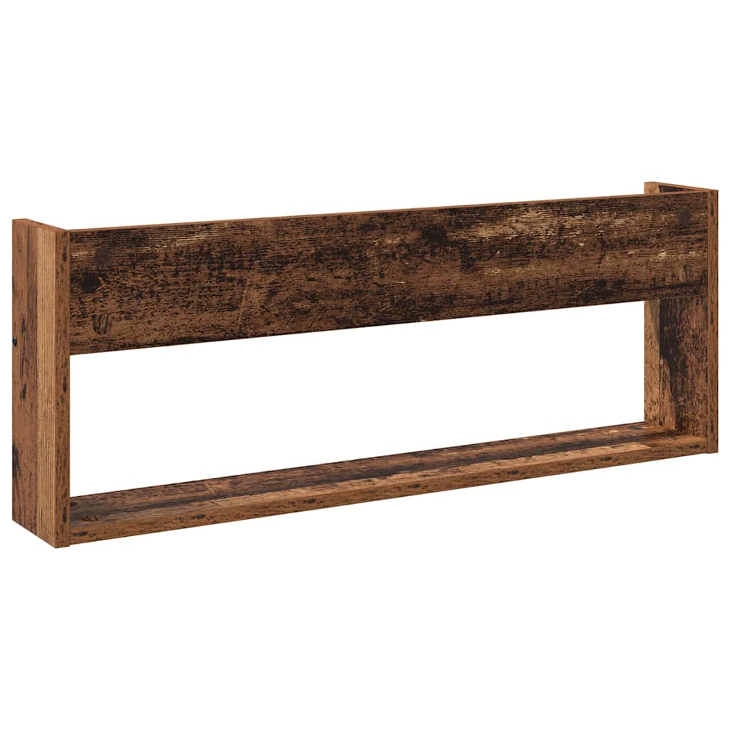 Tijdschrift Rek met plank Oudhout 80 x 12 x 30 cm Bewerkt hout is nu te koop bij PeponiXL, paradijselijk wonen!