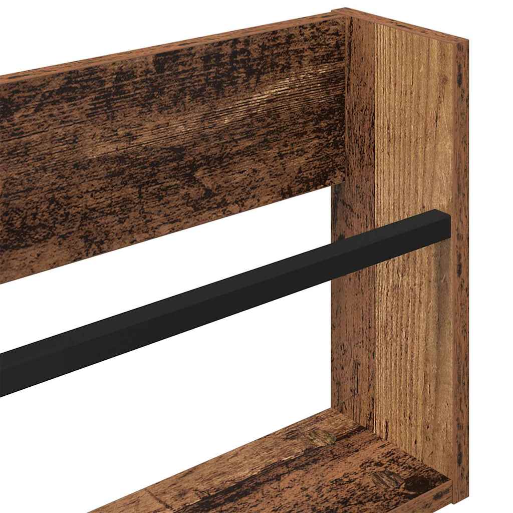 Tijdschrift Rek 2 pcs Oudhout 80 x 12 x 30 cm Bewerkt hout is nu te koop bij PeponiXL, paradijselijk wonen!