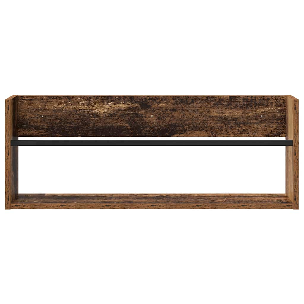 Tijdschrift Rek 2 pcs Oudhout 80 x 12 x 30 cm Bewerkt hout is nu te koop bij PeponiXL, paradijselijk wonen!
