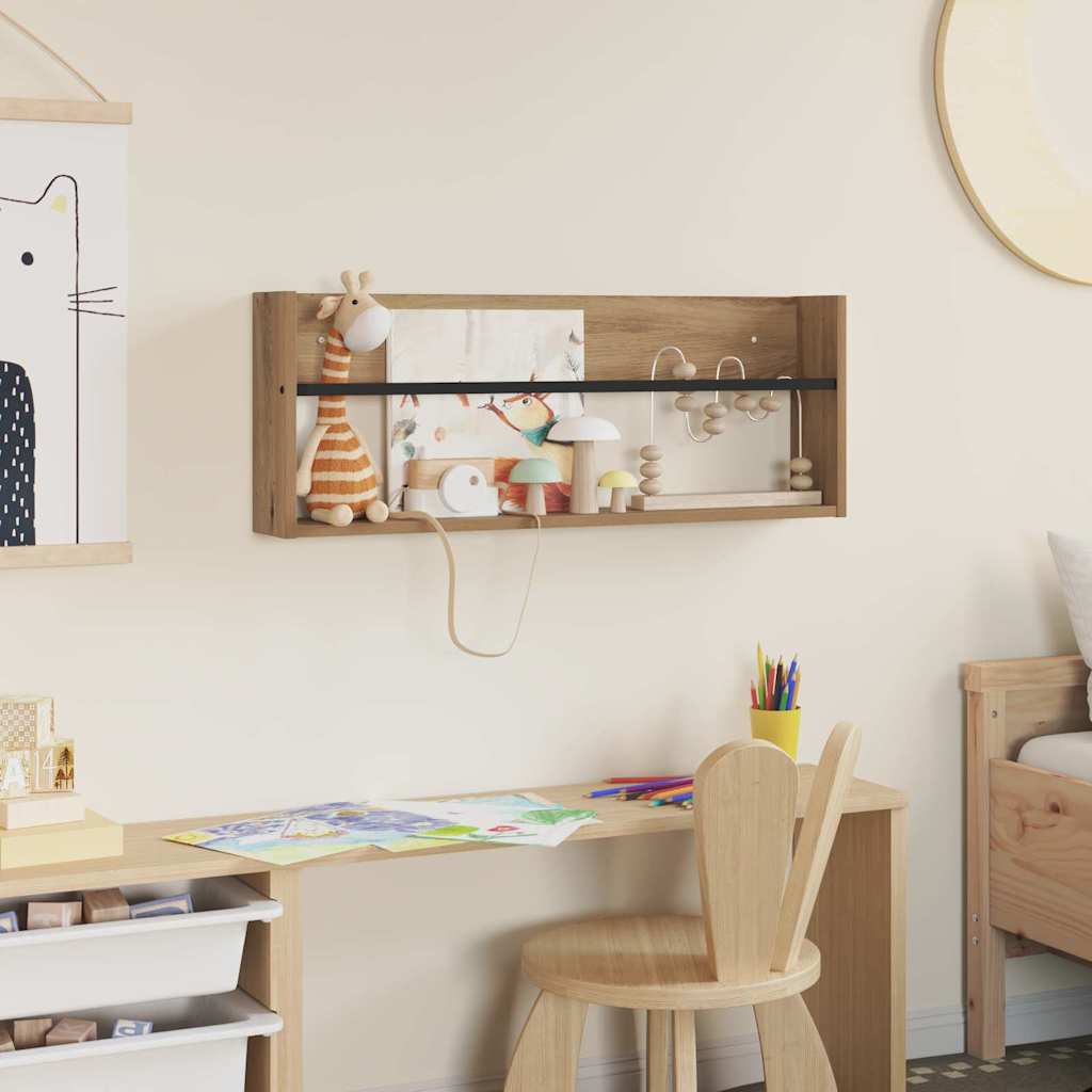 Tijdschrift Rek Artisan Eiken 80 x 12 x 30 cm Bewerkt hout is nu te koop bij PeponiXL, paradijselijk wonen!