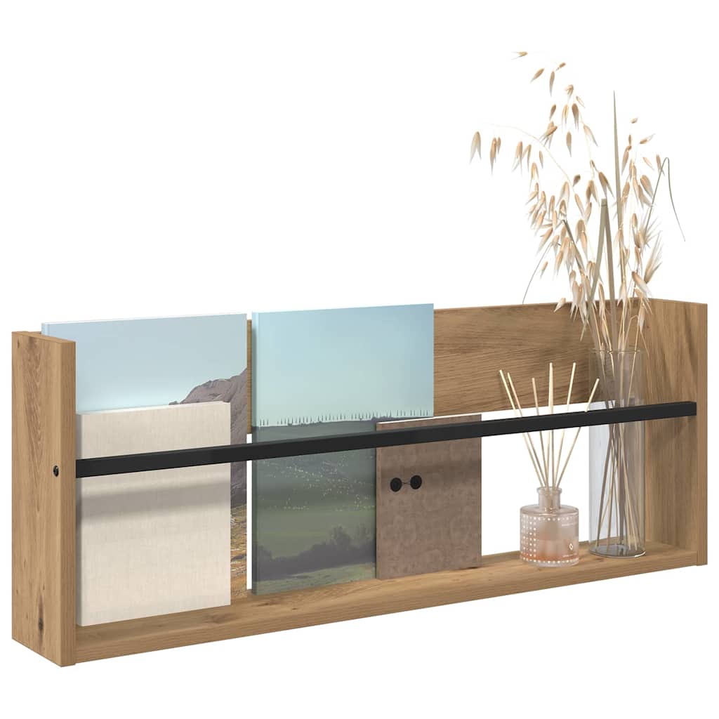 Tijdschrift Rek Artisan Eiken 80 x 12 x 30 cm Bewerkt hout is nu te koop bij PeponiXL, paradijselijk wonen!