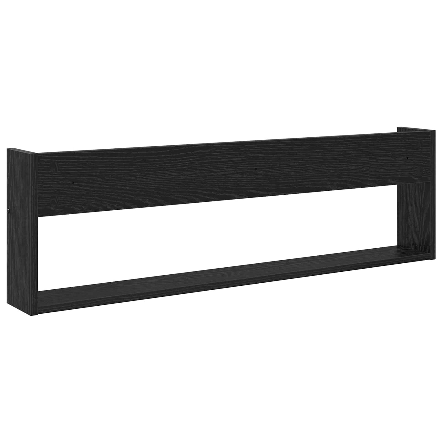 Tijdschrift Rek 2 pcs Zwart Eiken 100 x 12 x 30 cm Bewerkt hout is nu te koop bij PeponiXL, paradijselijk wonen!