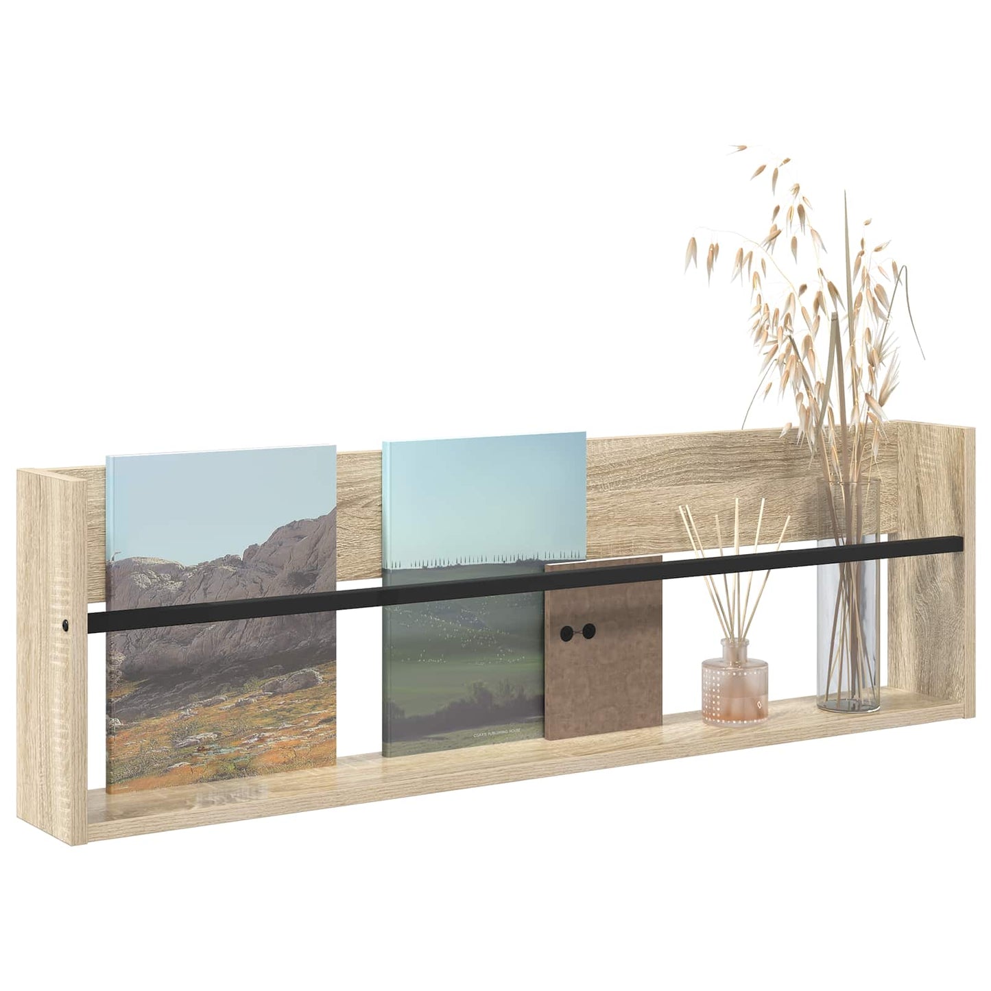Tijdschrift Rek Sonoma Eiken 100 x 12 x 30 cm Bewerkt hout is nu te koop bij PeponiXL, paradijselijk wonen!