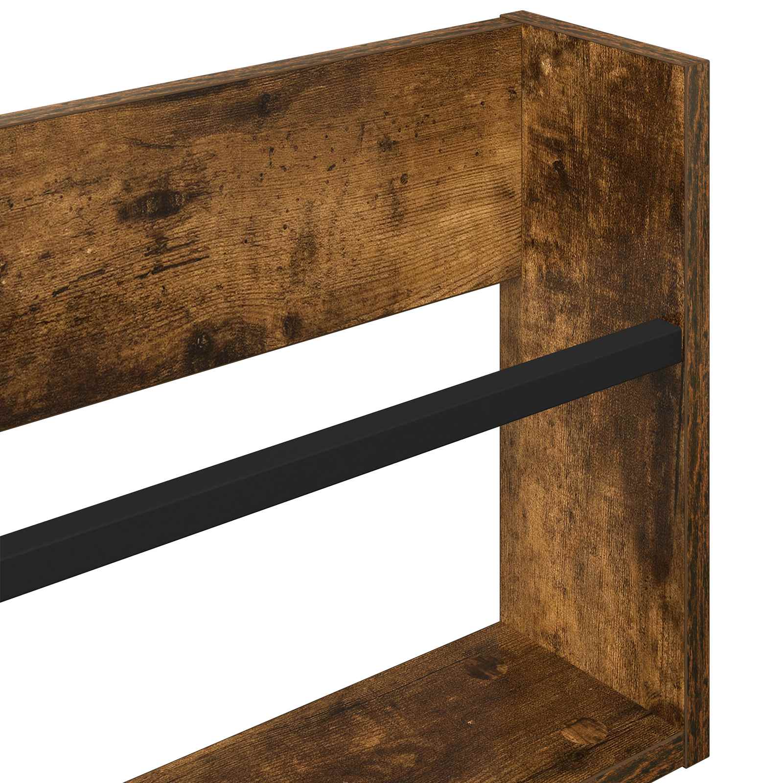 Tijdschrift Rek Gerookt eiken 100 x 12 x 30 cm Bewerkt hout is nu te koop bij PeponiXL, paradijselijk wonen!