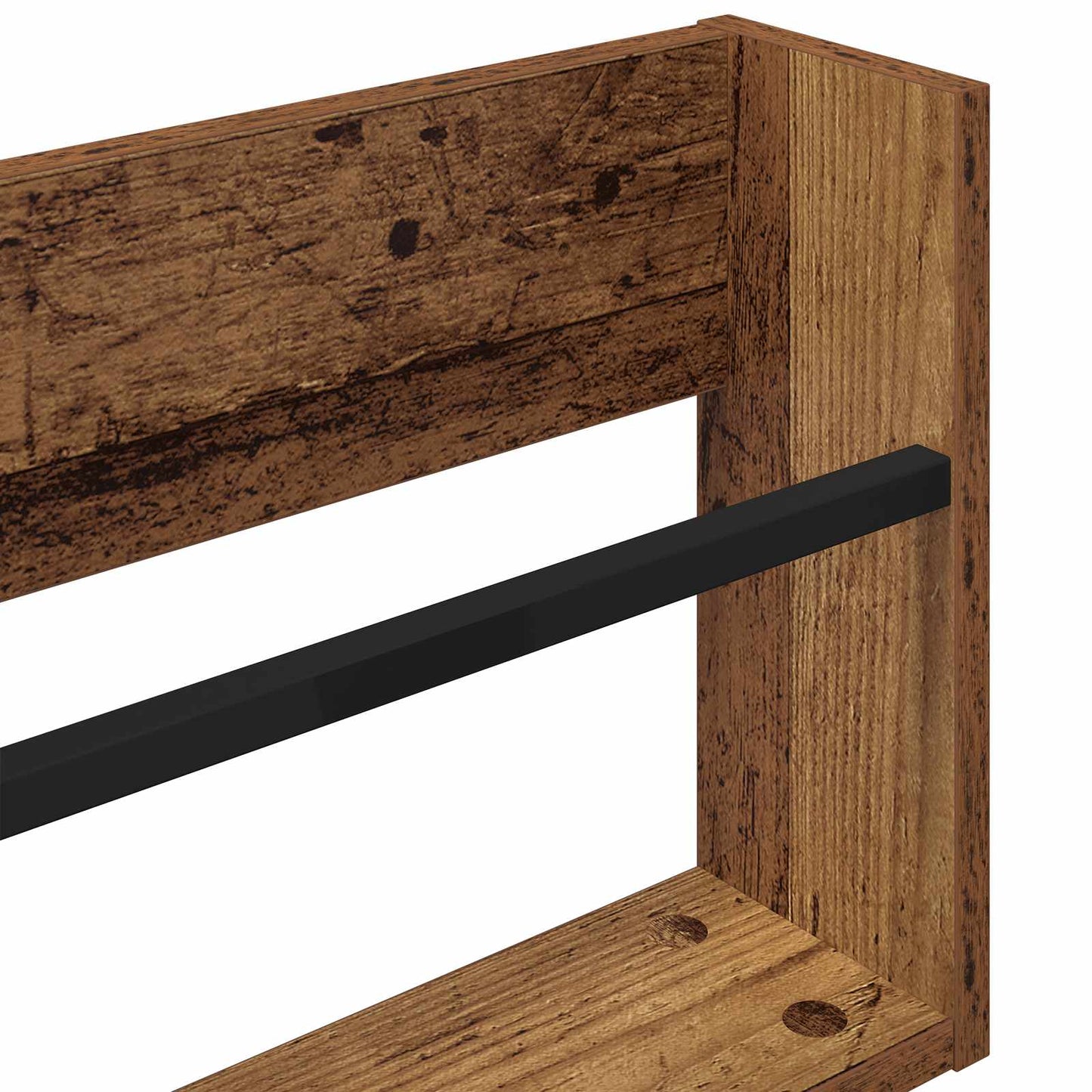 Tijdschrift Rek 2 pcs Oudhout 100 x 12 x 30 cm Bewerkt hout is nu te koop bij PeponiXL, paradijselijk wonen!