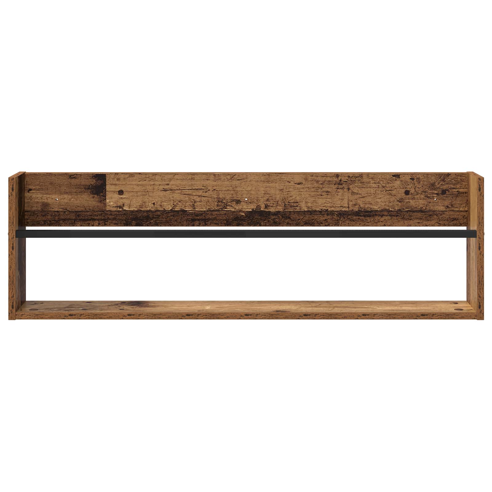 Tijdschrift Rek 2 pcs Oudhout 100 x 12 x 30 cm Bewerkt hout is nu te koop bij PeponiXL, paradijselijk wonen!