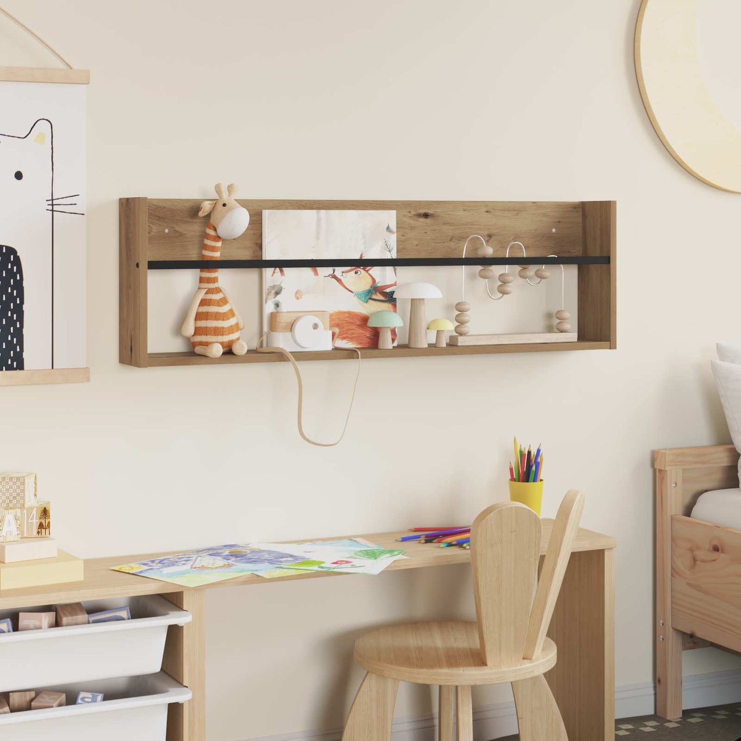 Tijdschrift Rek Artisan Eiken 100 x 12 x 30 cm Bewerkt hout is nu te koop bij PeponiXL, paradijselijk wonen!