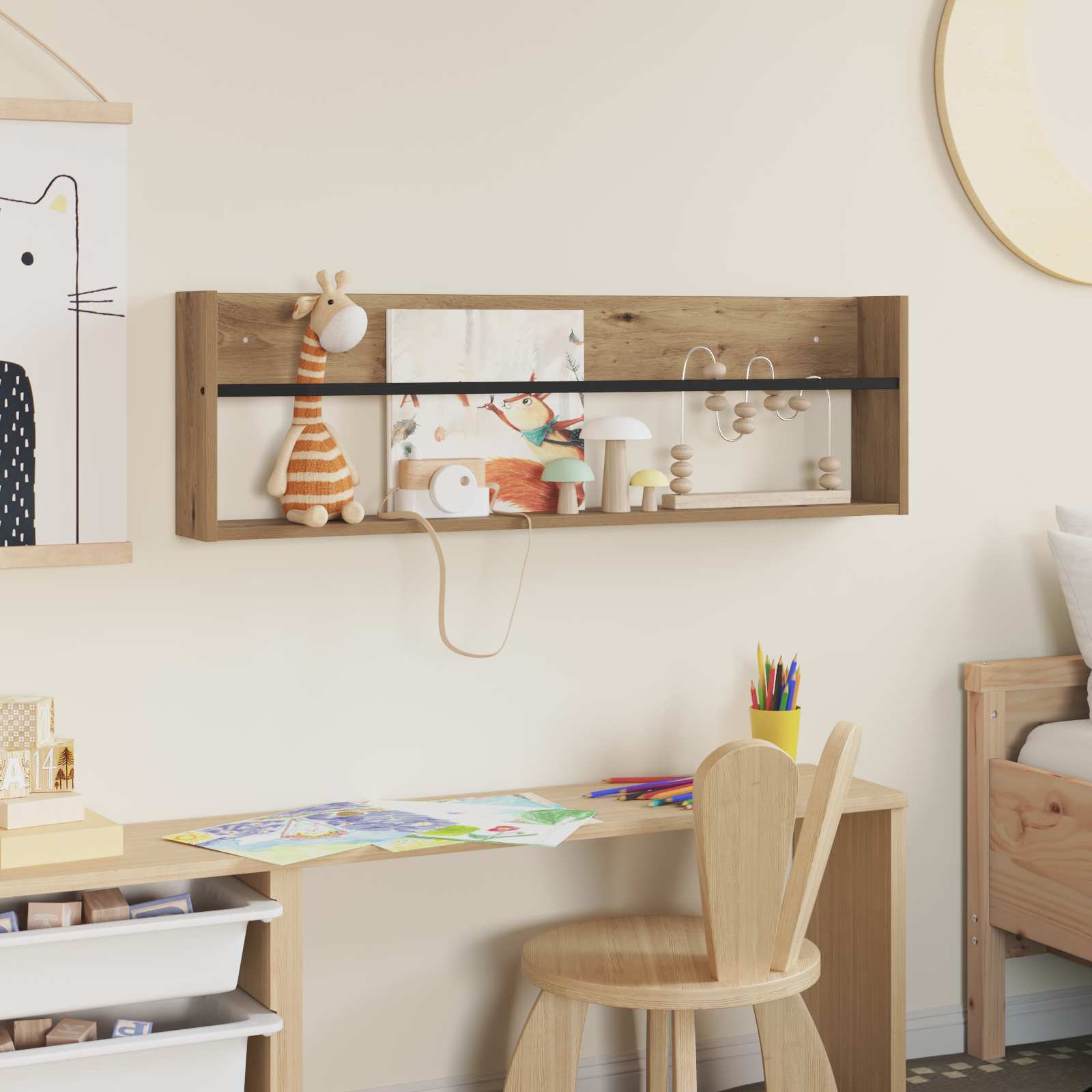 Tijdschrift Rek Artisan Eiken 100 x 12 x 30 cm Bewerkt hout is nu te koop bij PeponiXL, paradijselijk wonen!
