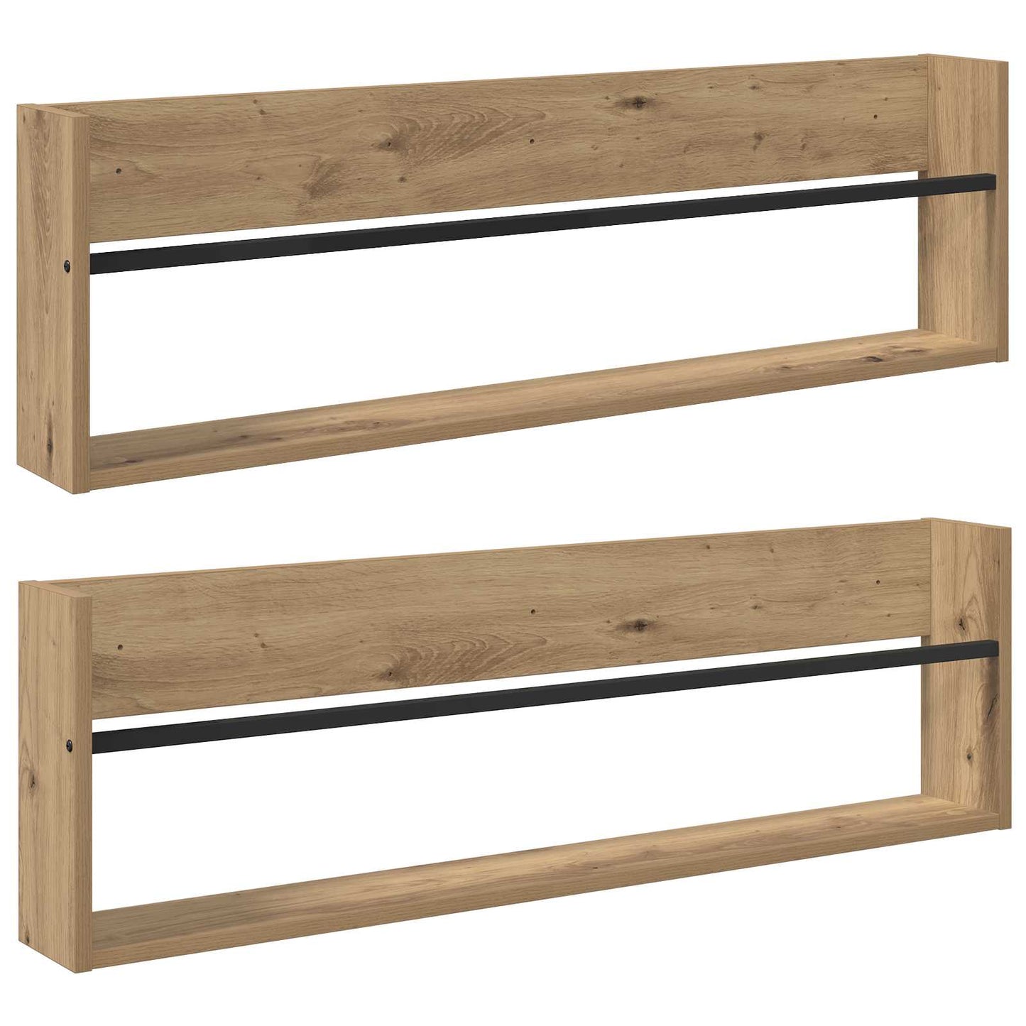 Tijdschrift Rek met plank 2 pcs Artisan Eiken 100 x 12 x 30 cm is nu te koop bij PeponiXL, paradijselijk wonen!