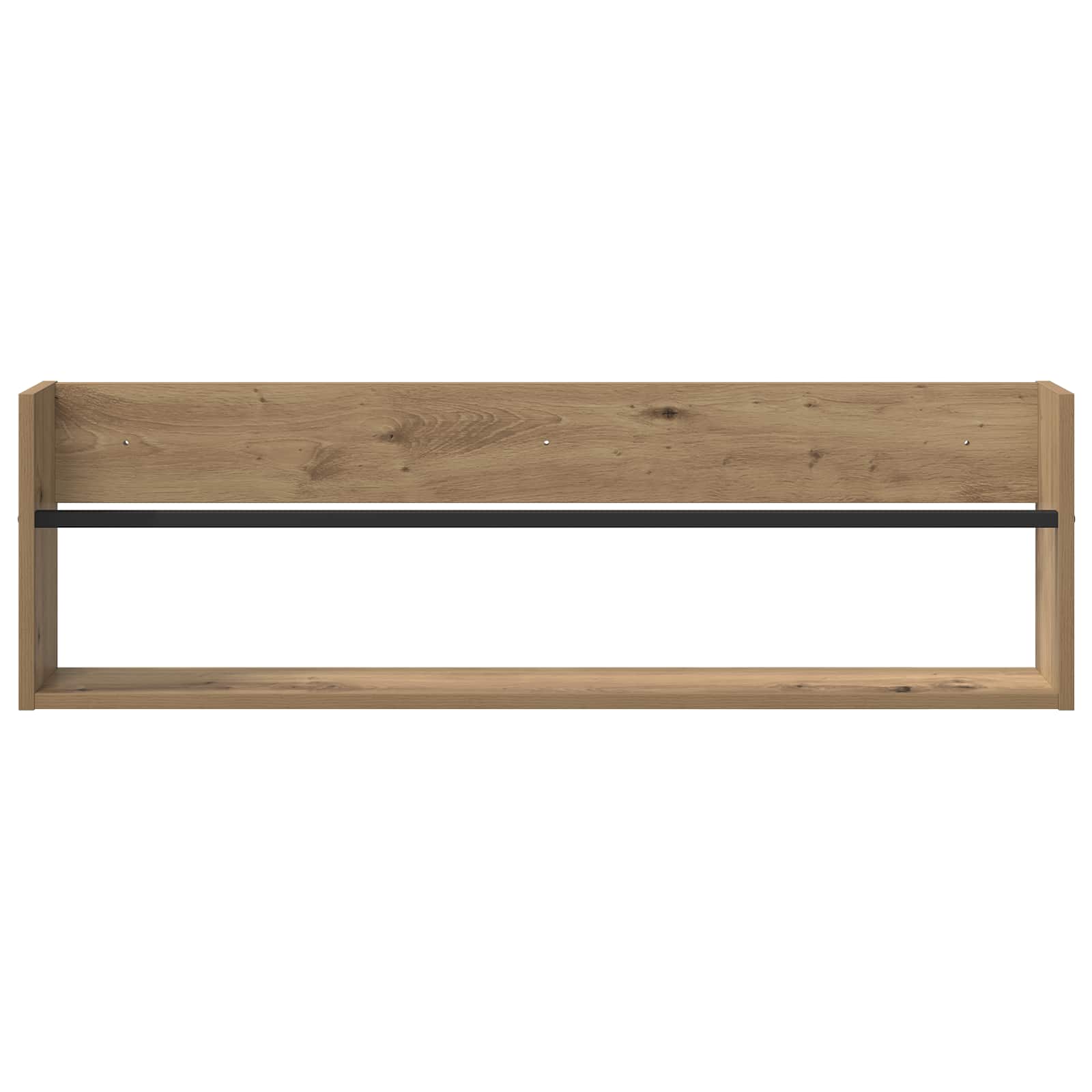 Tijdschrift Rek met plank 2 pcs Artisan Eiken 100 x 12 x 30 cm is nu te koop bij PeponiXL, paradijselijk wonen!