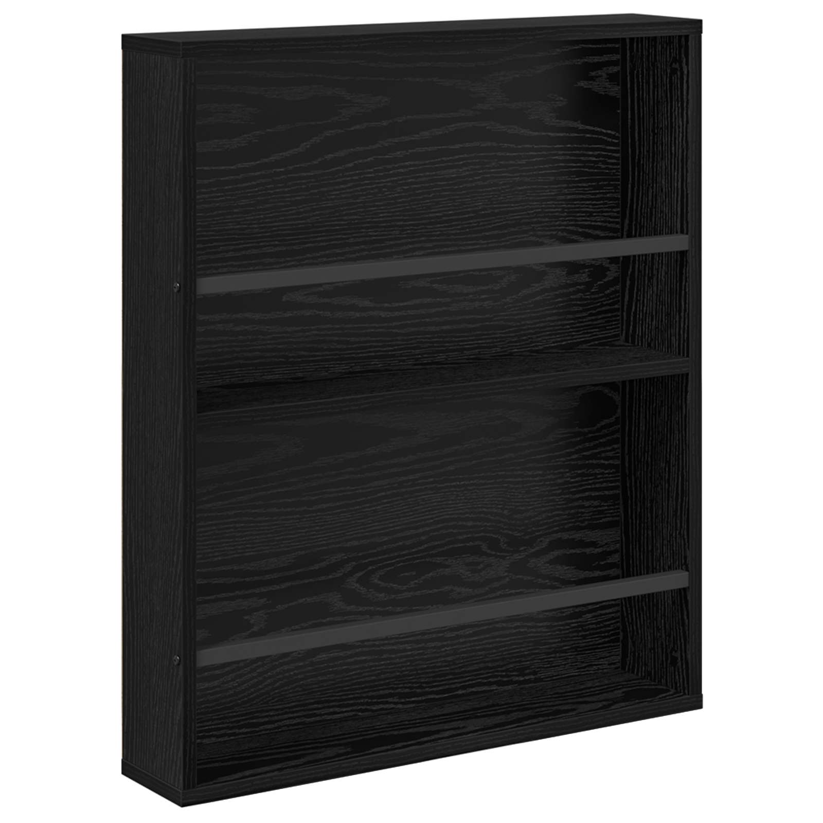 Tijdschrift Rek 2 pcs Zwart Eiken 60 x 12 x 70 cm Bewerkt hout is nu te koop bij PeponiXL, paradijselijk wonen!
