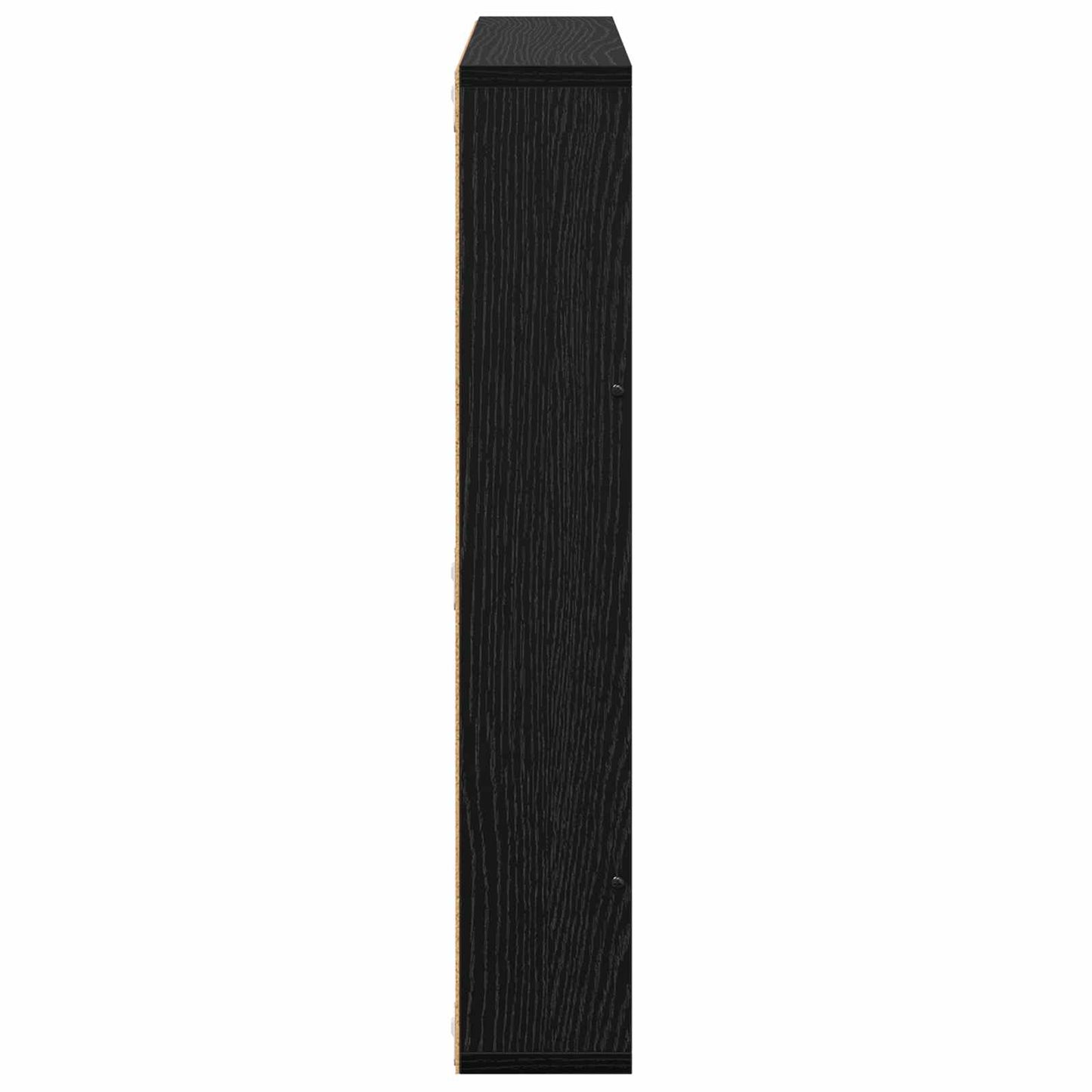 Tijdschrift Rek 2 pcs Zwart Eiken 60 x 12 x 70 cm Bewerkt hout is nu te koop bij PeponiXL, paradijselijk wonen!