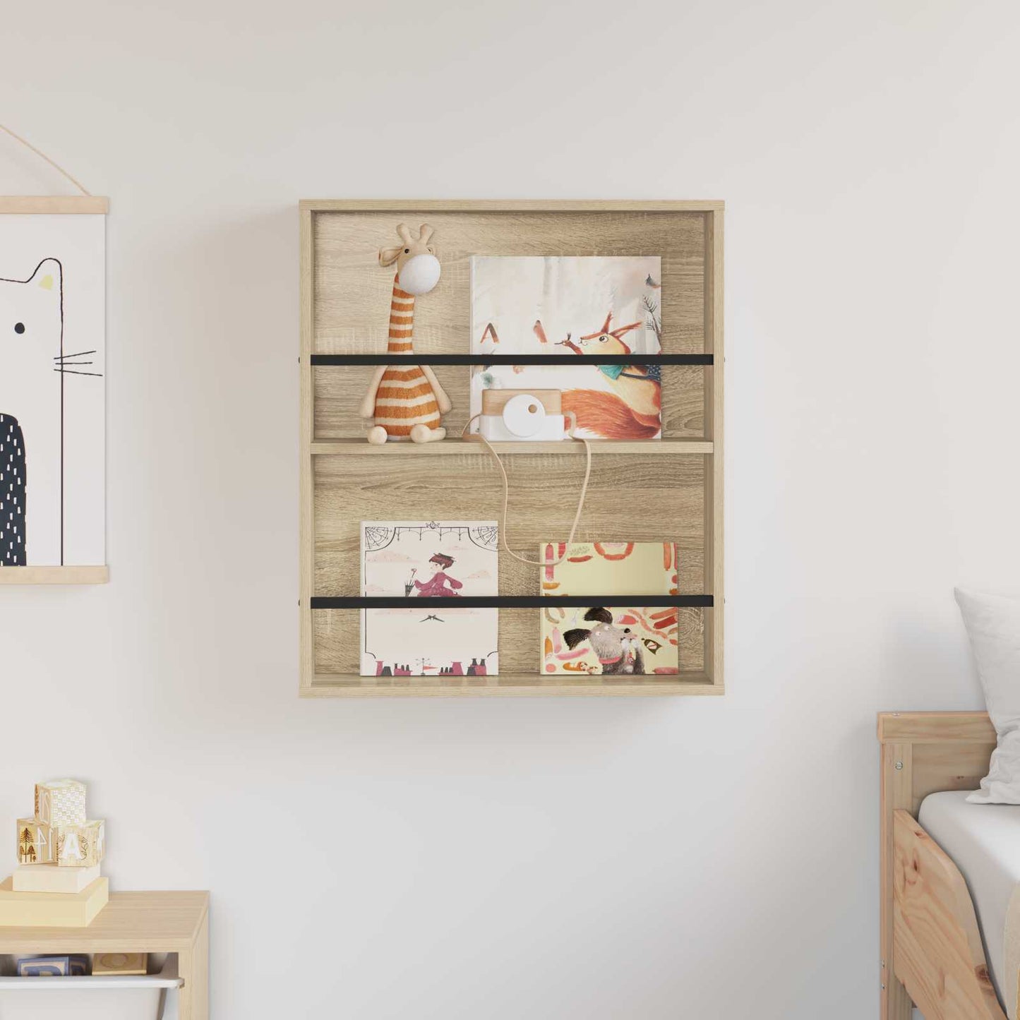 Tijdschrift Rek Sonoma Eiken 60 x 12 x 70 cm Bewerkt hout is nu te koop bij PeponiXL, paradijselijk wonen!
