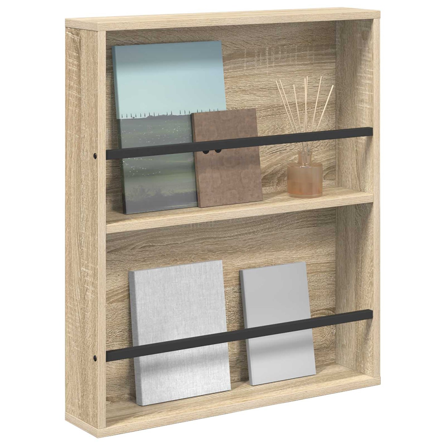 Tijdschrift Rek Sonoma Eiken 60 x 12 x 70 cm Bewerkt hout is nu te koop bij PeponiXL, paradijselijk wonen!
