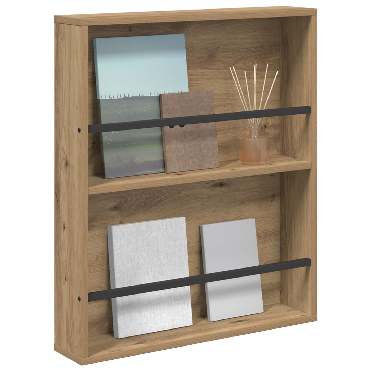 Tijdschrift Rek Artisan Eiken 60 x 12 x 70 cm Bewerkt hout is nu te koop bij PeponiXL, paradijselijk wonen!