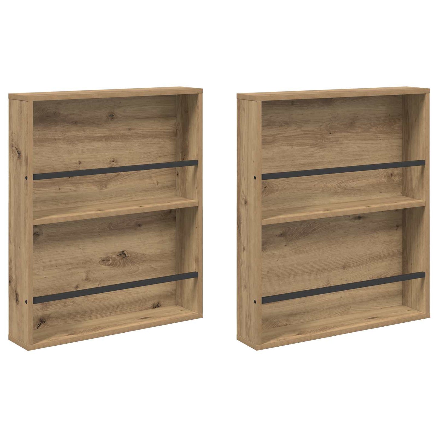 Tijdschrift Rek met plank 2 pcs Artisan Eiken 60 x 12 x 70 cm is nu te koop bij PeponiXL, paradijselijk wonen!