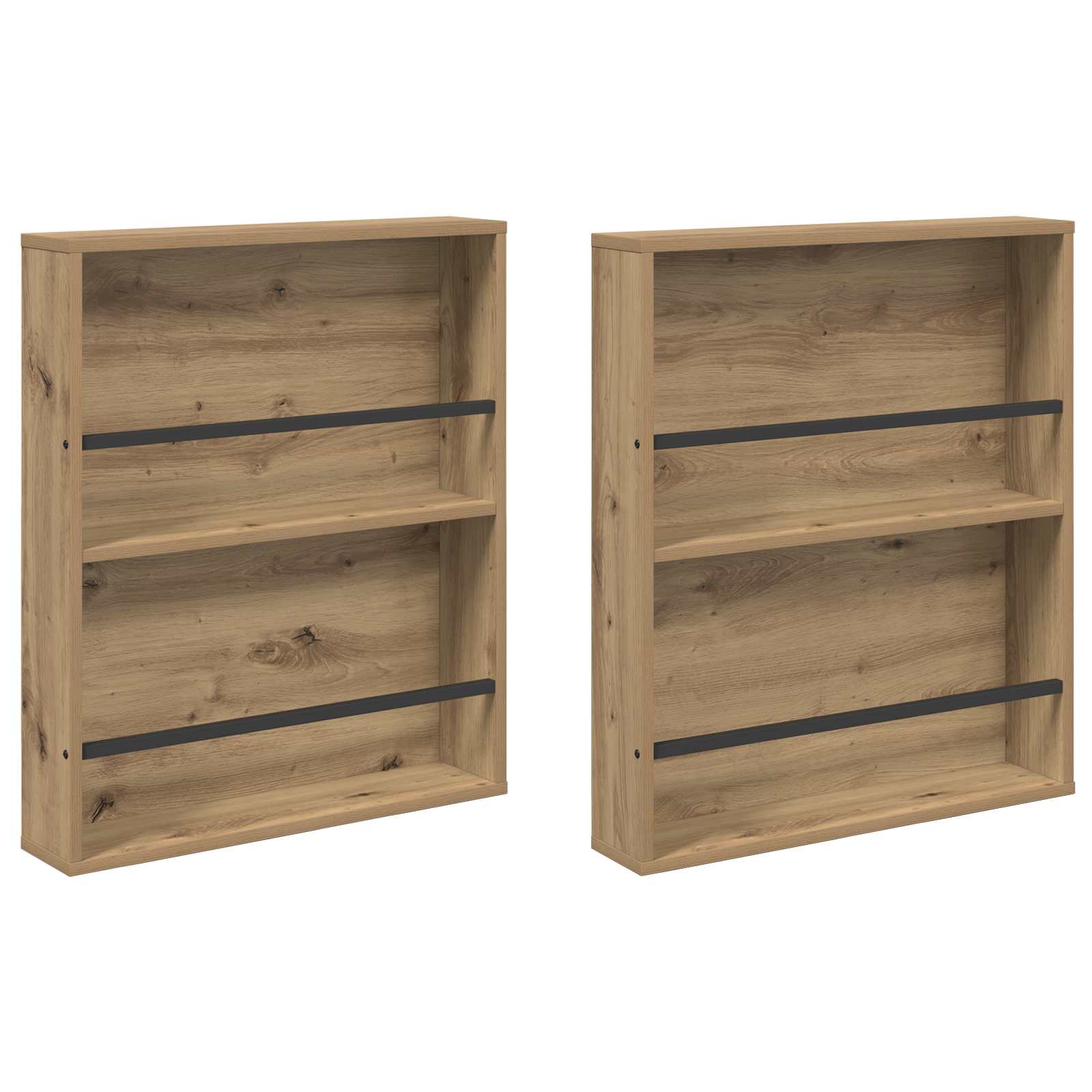 Tijdschrift Rek met plank 2 pcs Artisan Eiken 60 x 12 x 70 cm is nu te koop bij PeponiXL, paradijselijk wonen!
