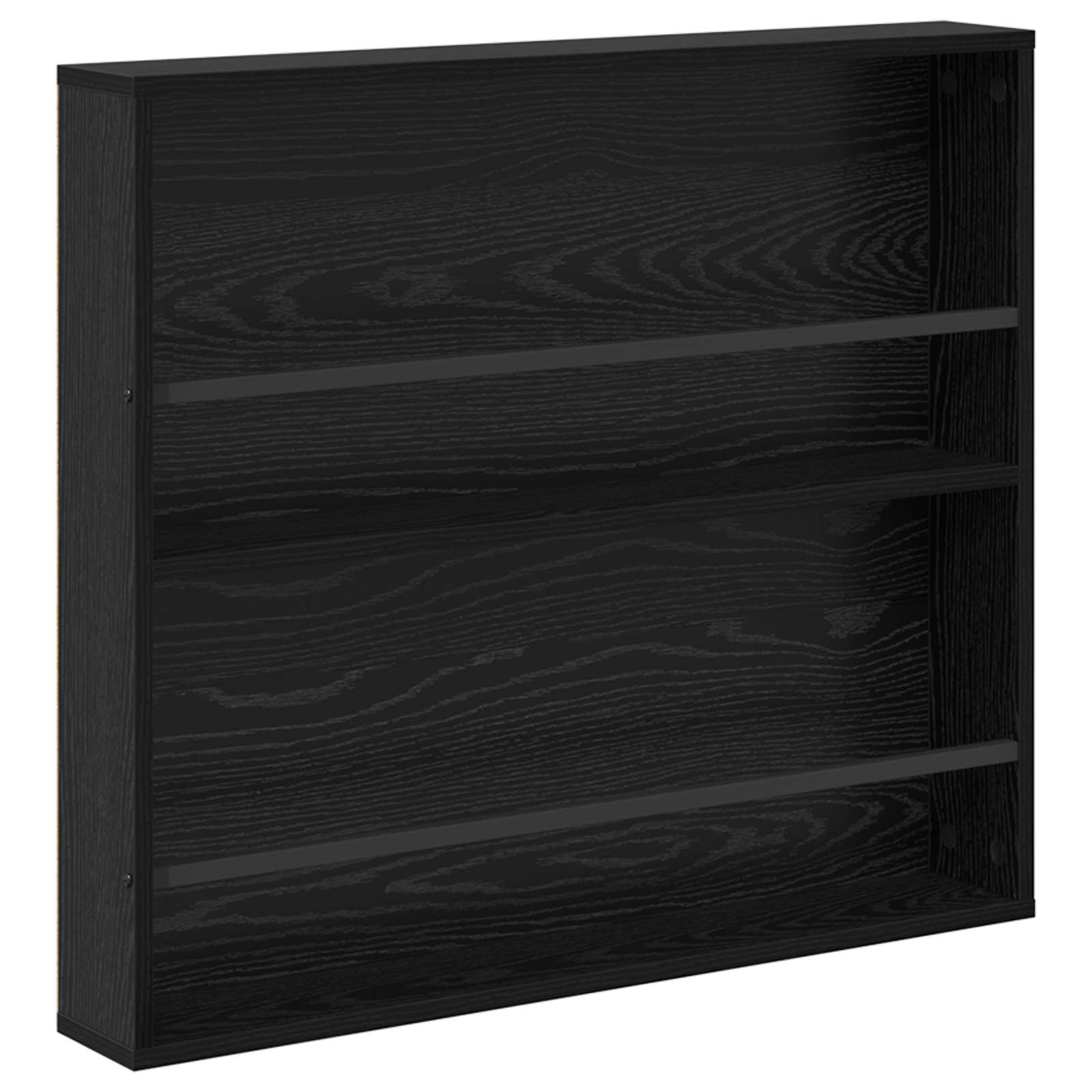 Tijdschrift Rek 2 pcs Zwart Eiken 80 x 12 x 70 cm Bewerkt hout is nu te koop bij PeponiXL, paradijselijk wonen!