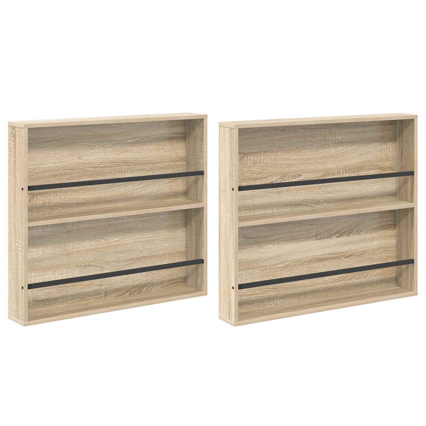 Tijdschrift Rek 2 pcs Sonoma Eiken 80 x 12 x 70 cm Bewerkt hout is nu te koop bij PeponiXL, paradijselijk wonen!
