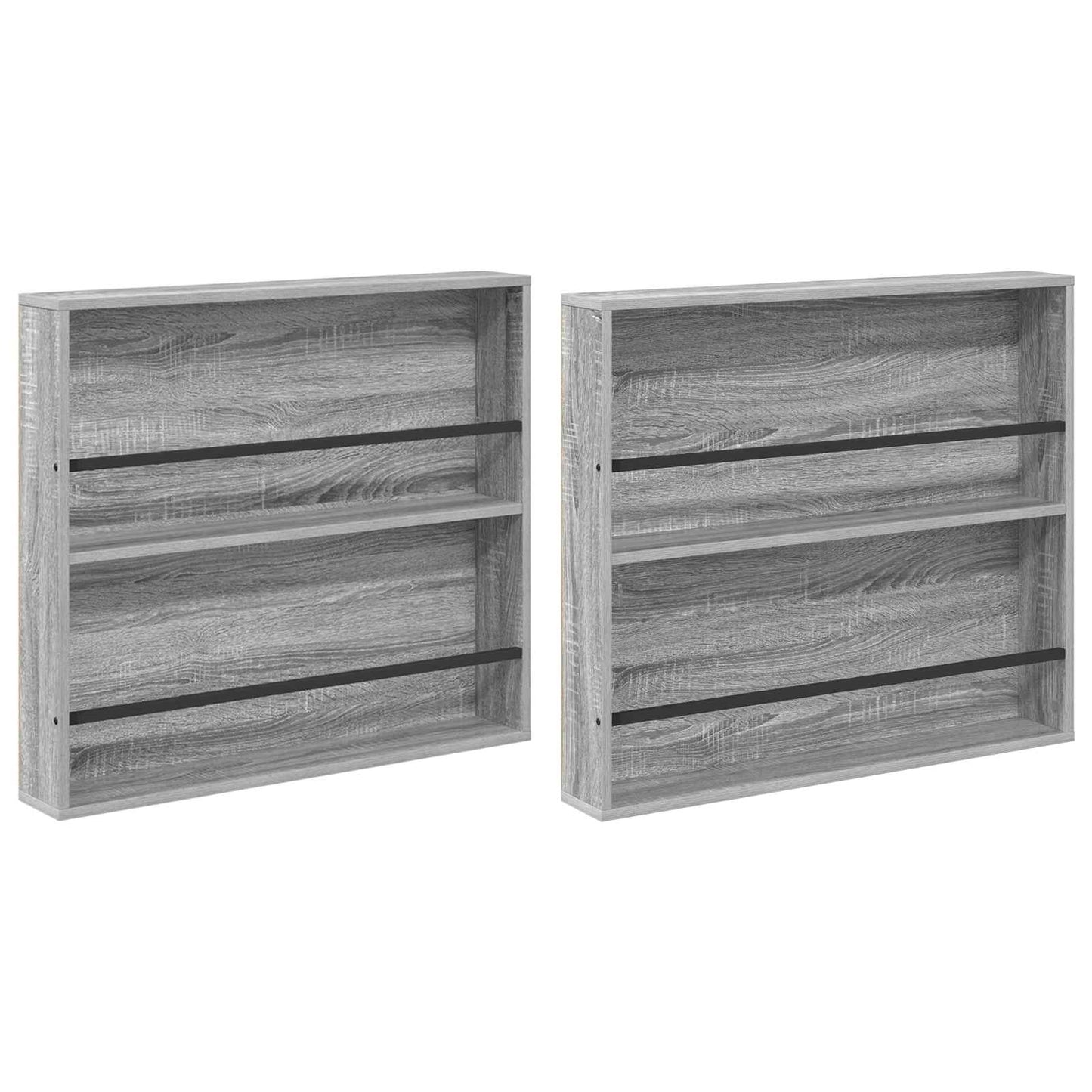 Tijdschrift Rek 2 pcs Grijs Sonoma 80 x 12 x 70 cm Bewerkt hout is nu te koop bij PeponiXL, paradijselijk wonen!