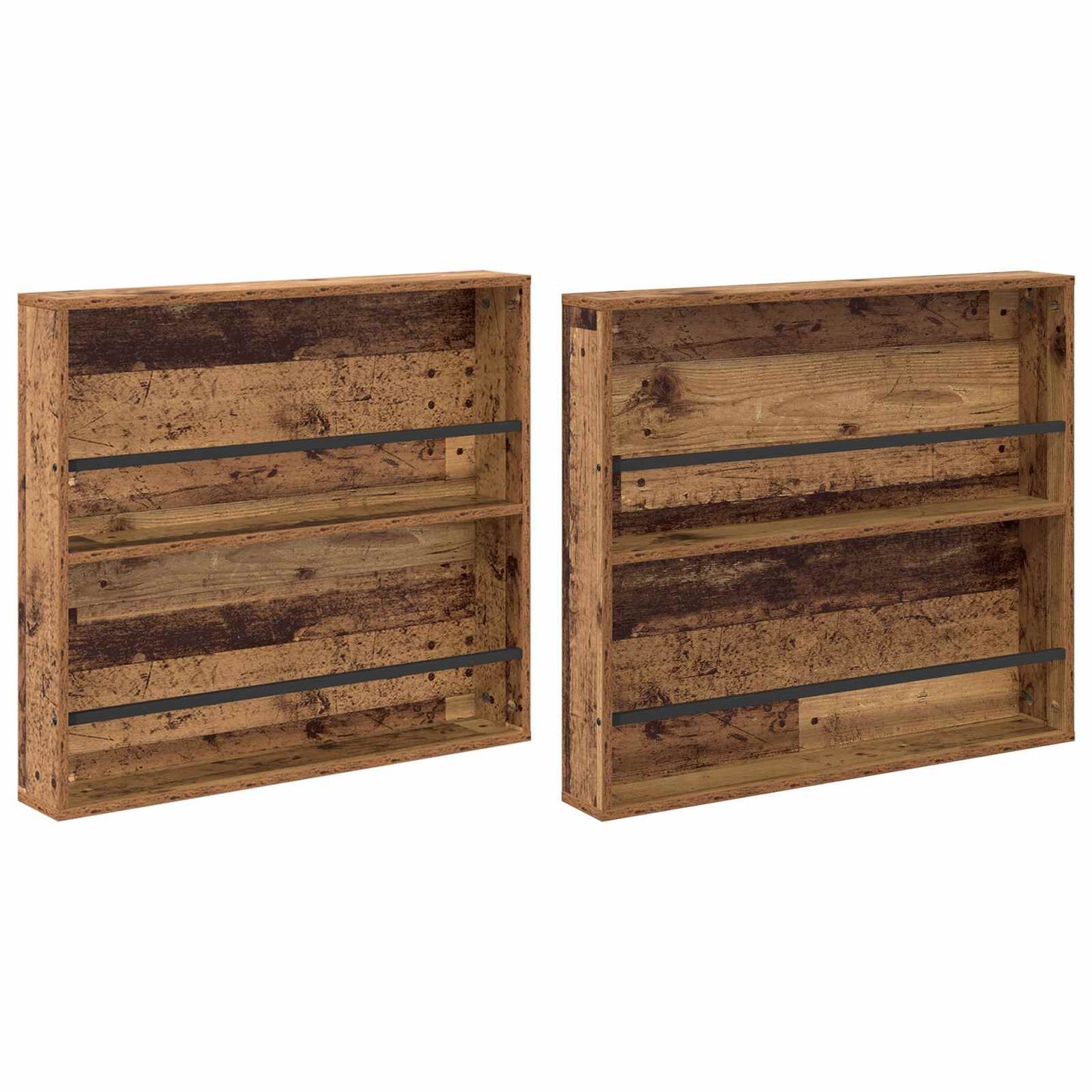 Tijdschrift Rek 2 pcs Oudhout 80 x 12 x 70 cm Bewerkt hout is nu te koop bij PeponiXL, paradijselijk wonen!
