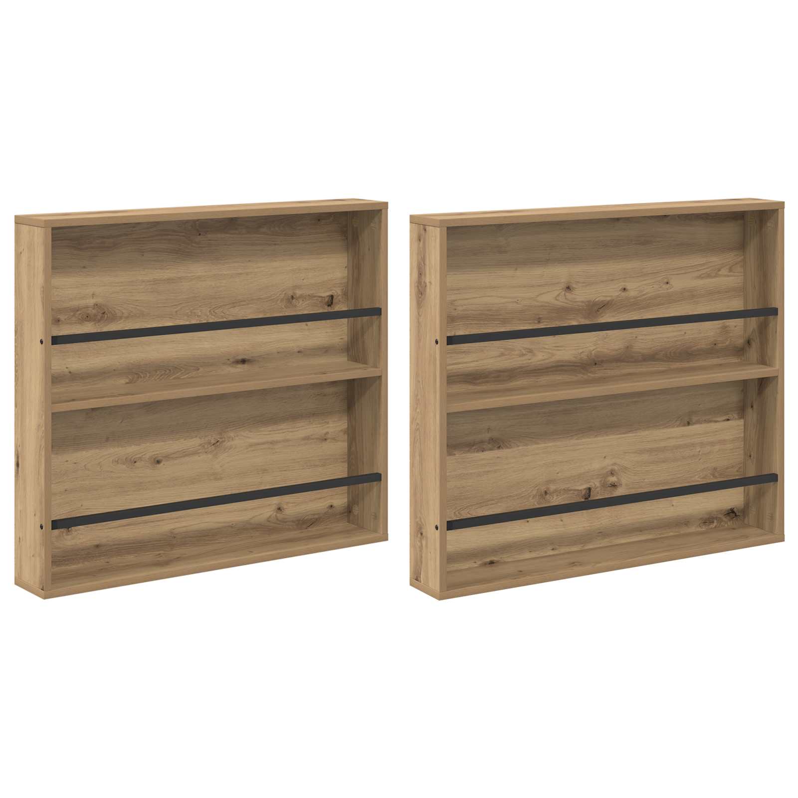 Tijdschrift Rek met plank 2 pcs Artisan Eiken 80 x 12 x 70 cm is nu te koop bij PeponiXL, paradijselijk wonen!