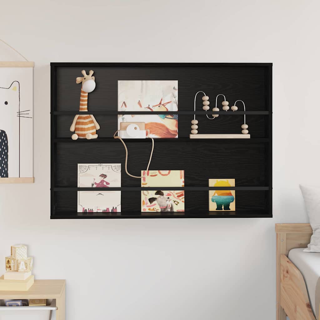 Tijdschrift Rek Zwart Eiken 100 x 12 x 70 cm Bewerkt hout is nu te koop bij PeponiXL, paradijselijk wonen!
